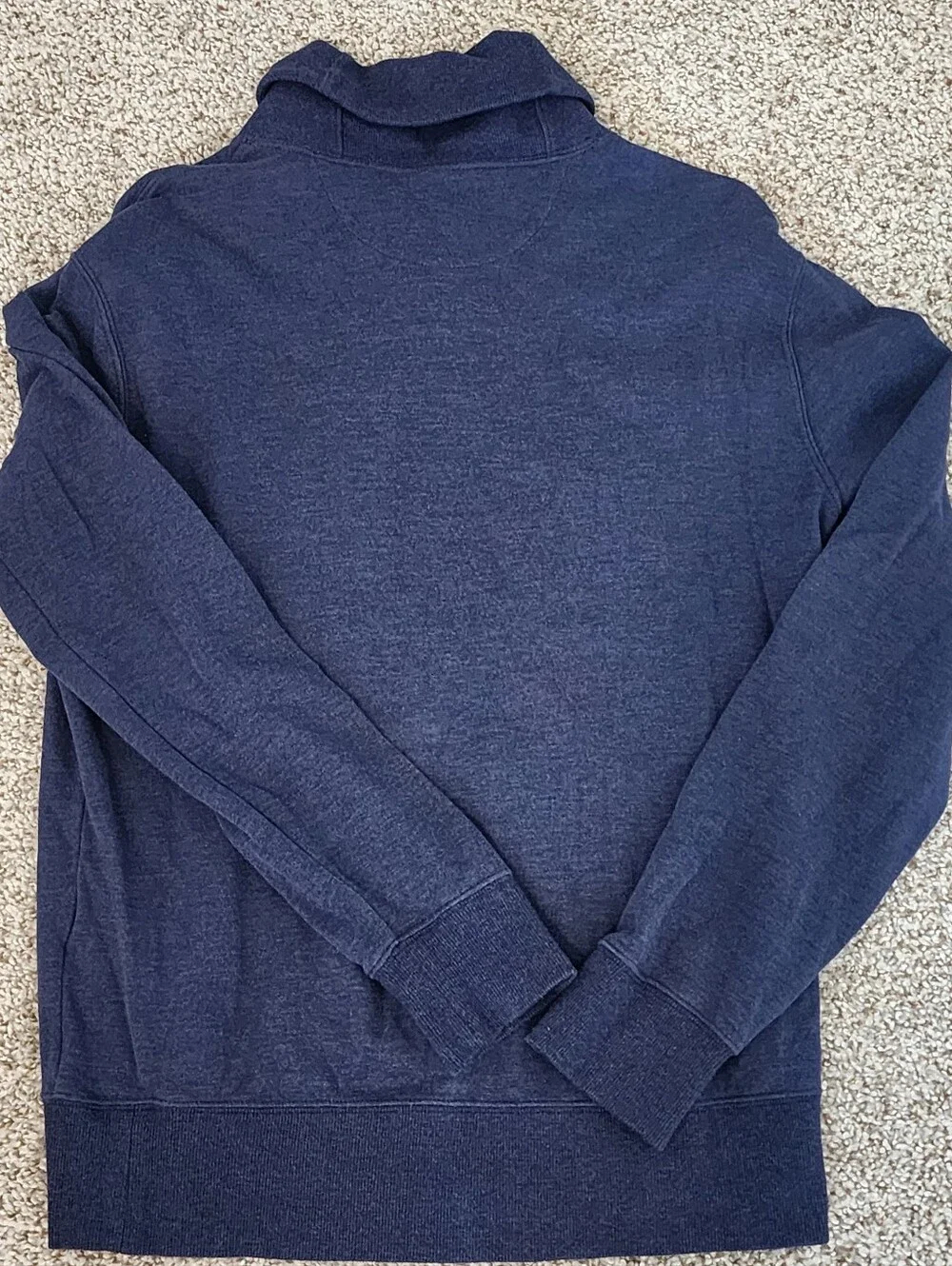 🐎Polo Ralph Lauren Jersey Shawl-Collar Pullover Navy Heather. Y2K QUIET LUXURY
